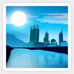 Perth Daytime Skyline Sticker